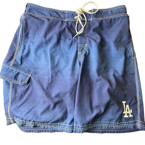 Genuine Merchandise Blue Swim Trunks LA Logo Size XL - Picture 10 of 10